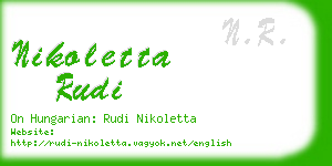 nikoletta rudi business card